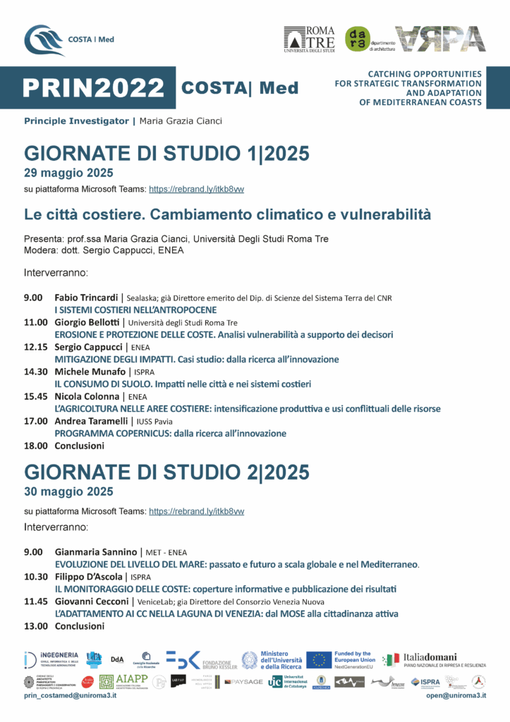 GIORNATE DI STUDIO COSTA|Med 2025