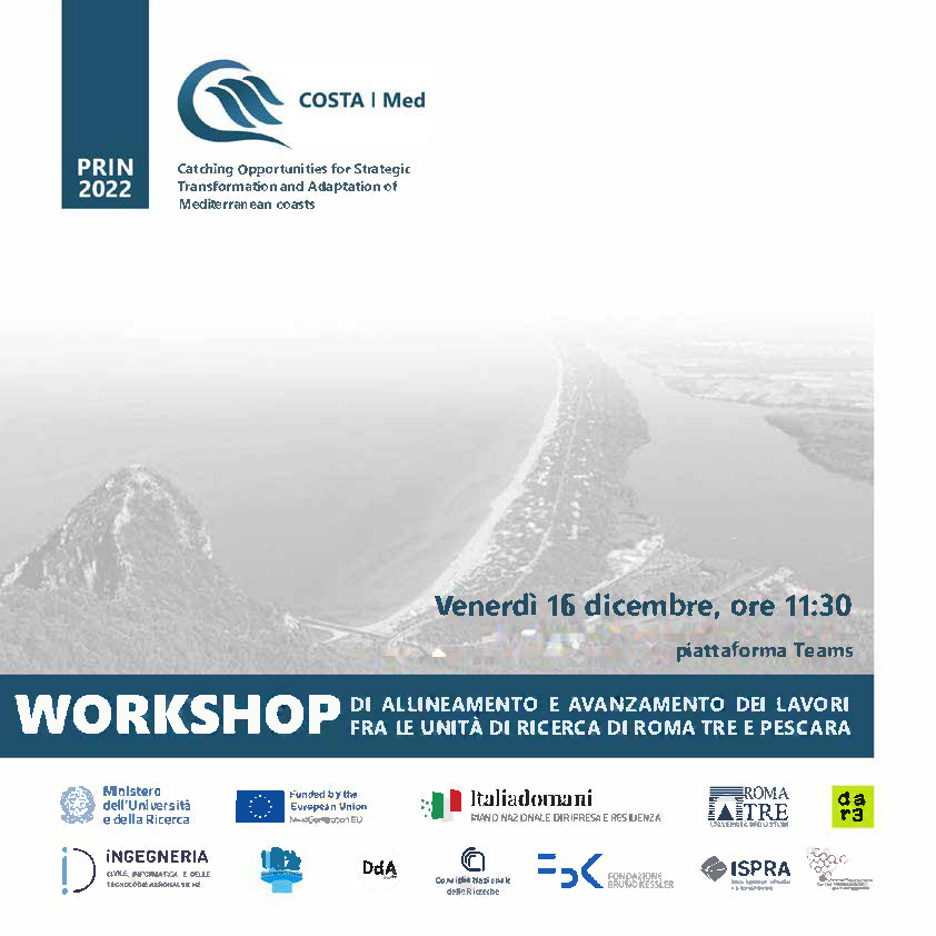 WS5 | WORKSHOP di allineamento e avanzamento dei lavori fra le Unità di Ricerca di Roma Tre e Pescara
