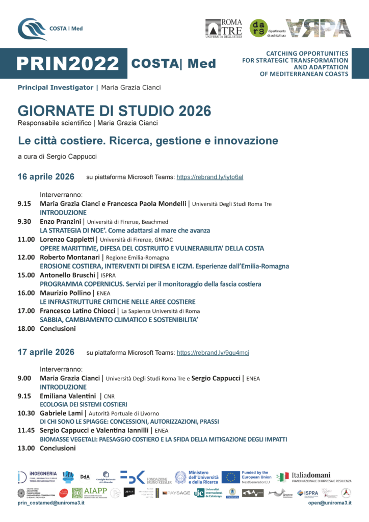GIORNATE DI STUDIO COSTA|Med 2026